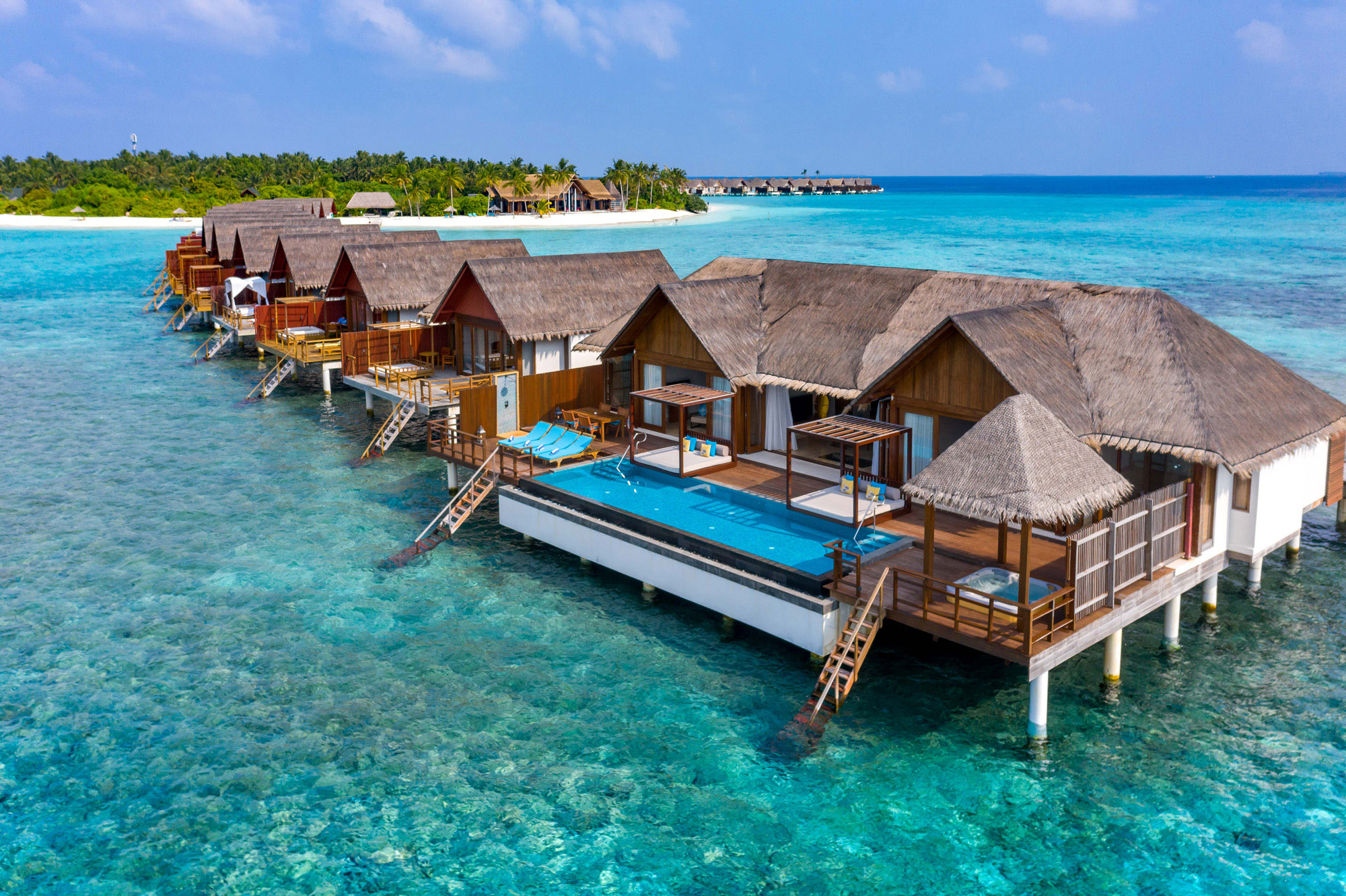 Aerial view of Reef Residence at Furaveri Maldives